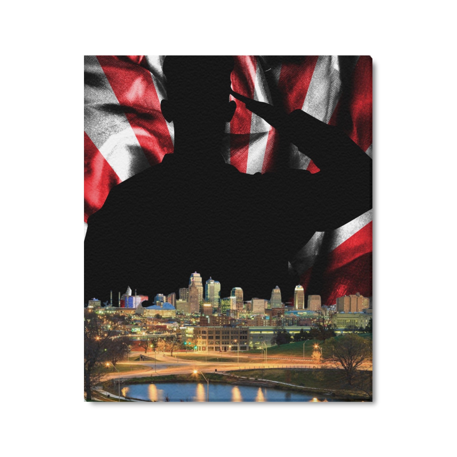 KC Veterans Skyline Series: Limited Edition Framed Canvas Print