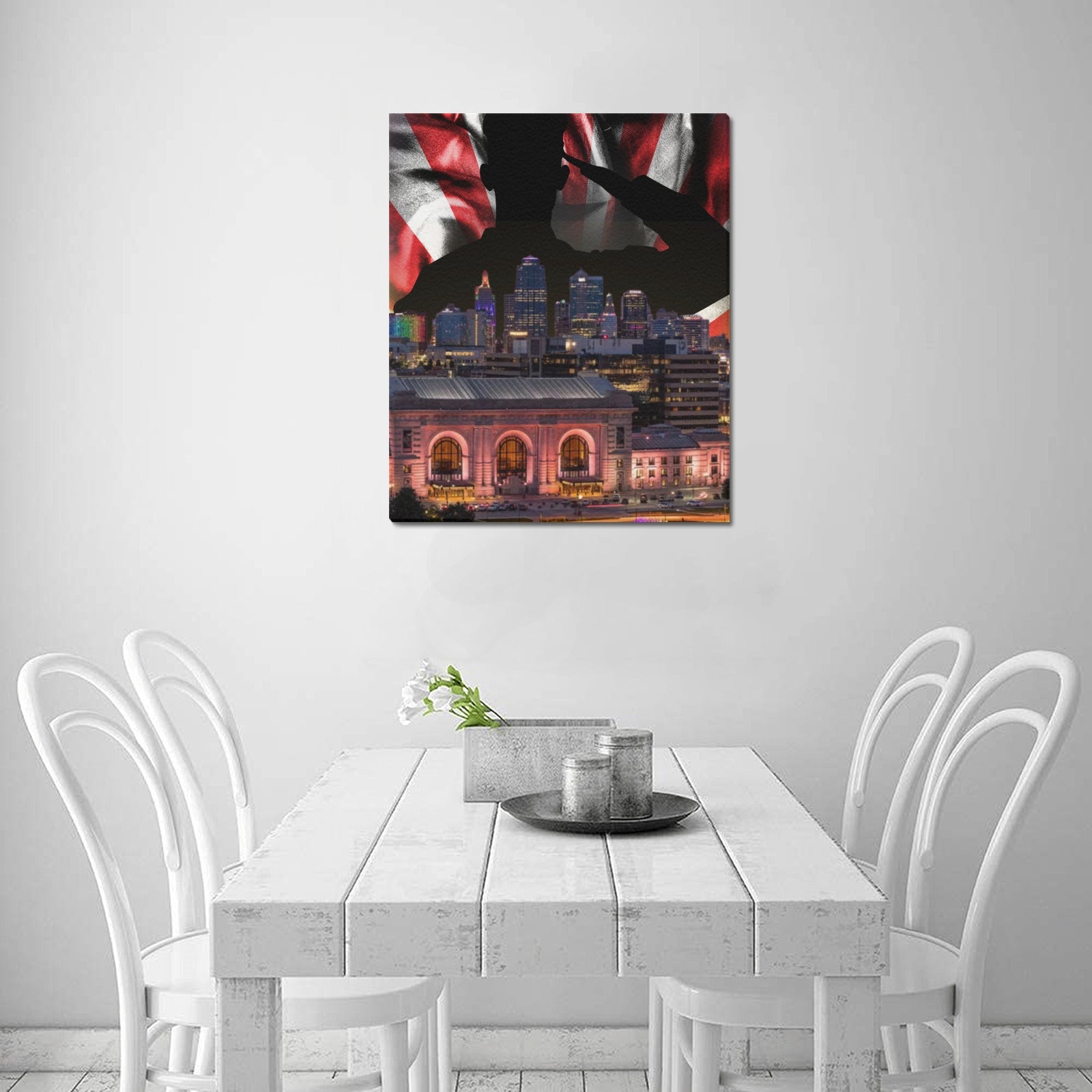KC Veterans Skyline Series: Limited Edition Framed Canvas Print