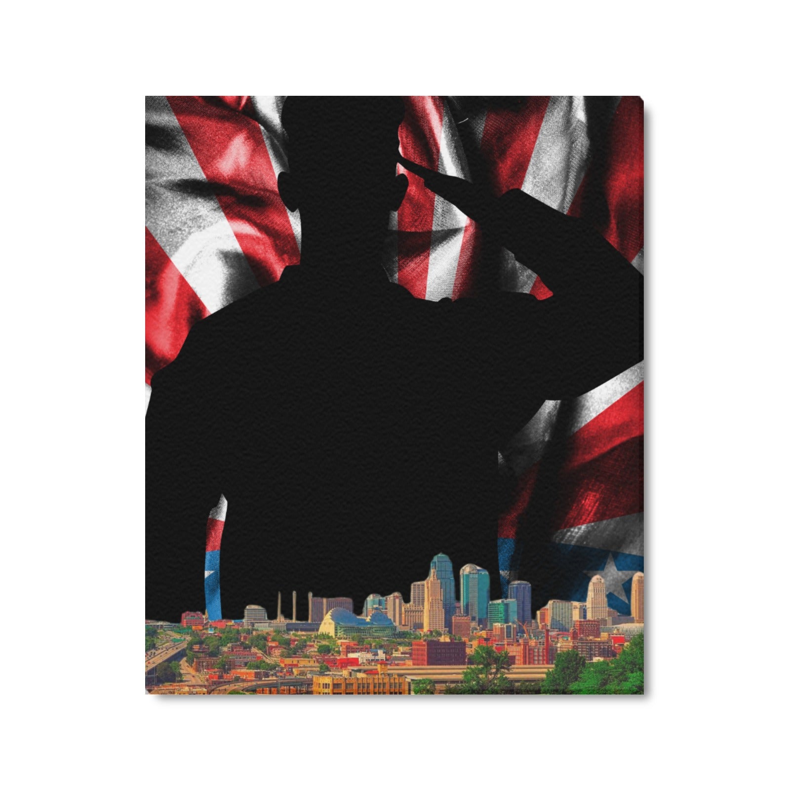 KC Veterans Skyline Series: Limited Edition Framed Canvas Print