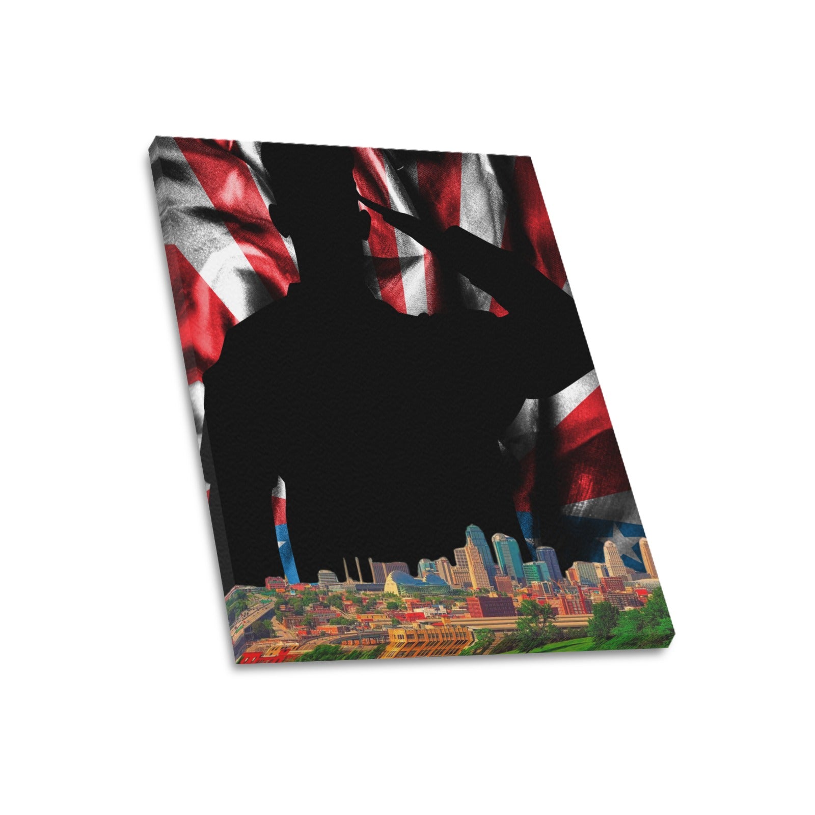 KC Veterans Skyline Series: Limited Edition Framed Canvas Print