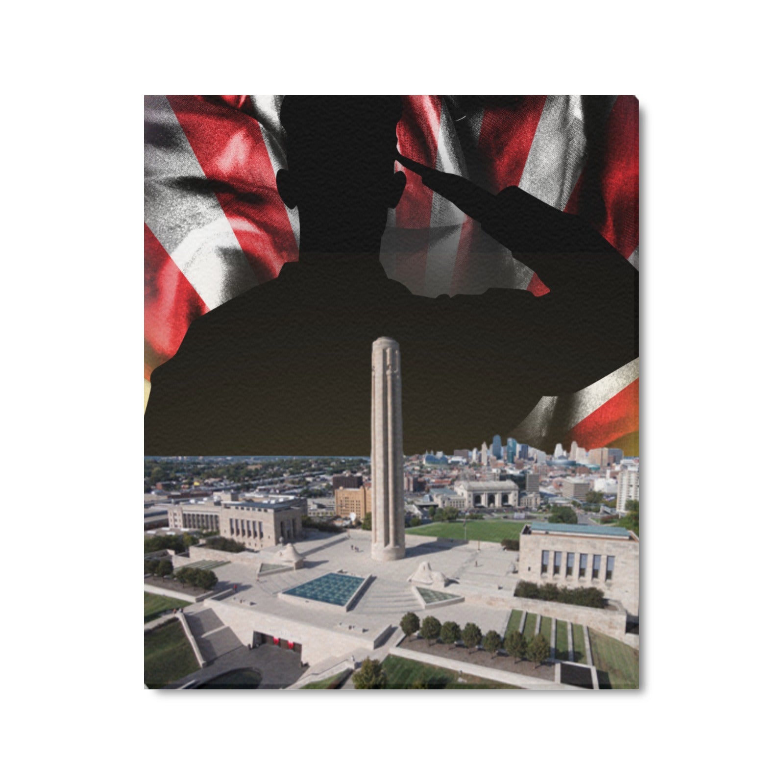 KC Veterans Skyline Series: Limited Edition Framed Canvas Print
