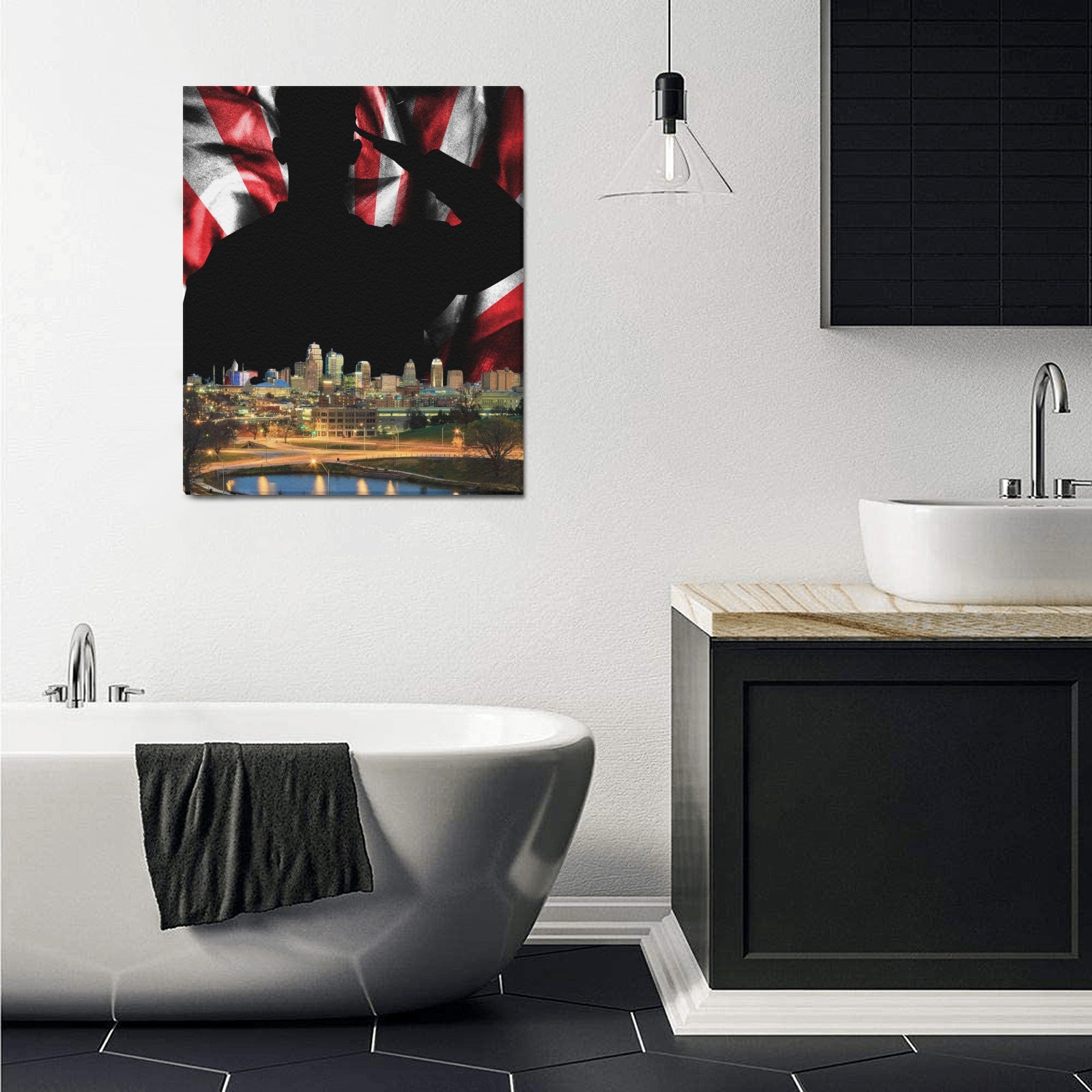 KC Veterans Skyline Series: Limited Edition Framed Canvas Print
