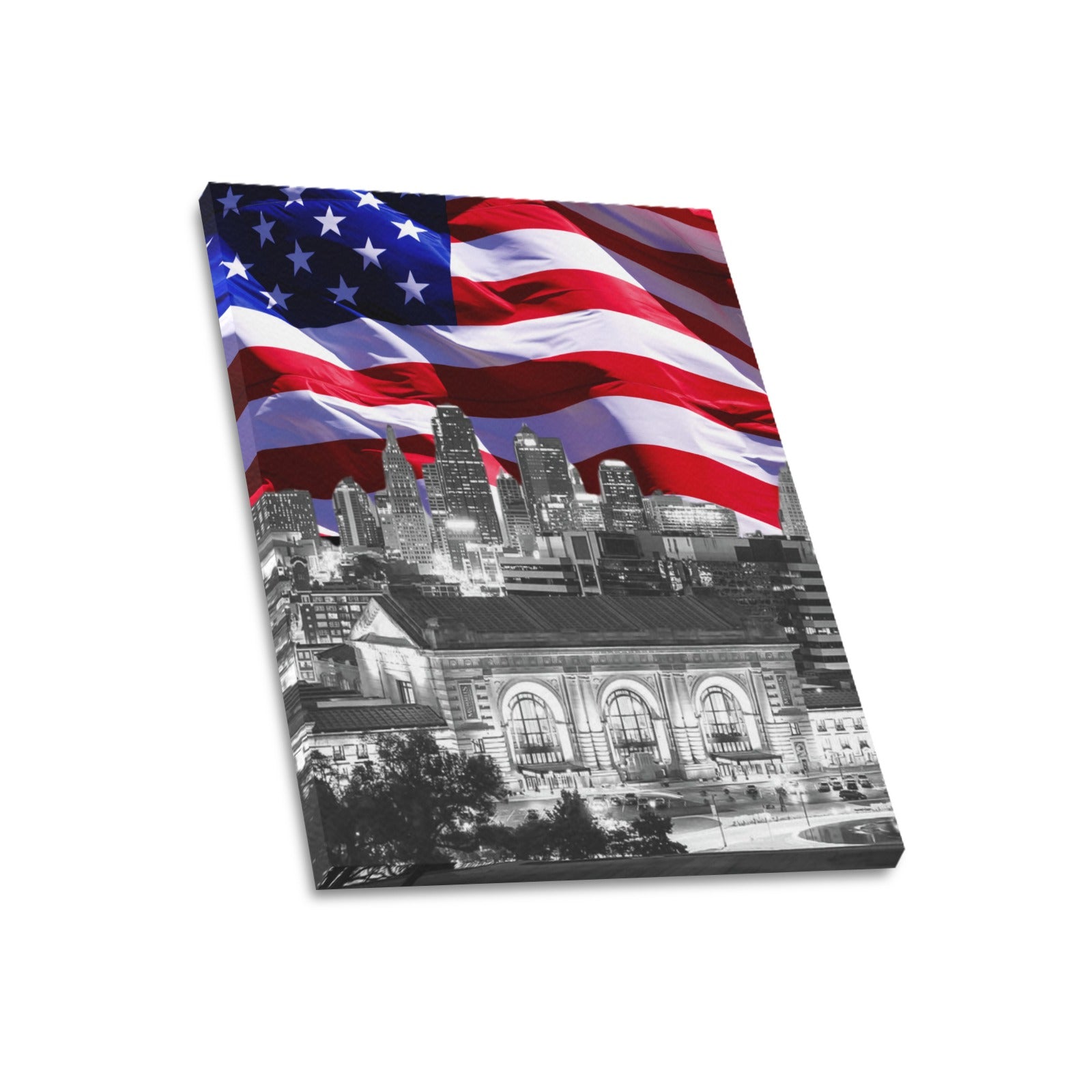 KC Veterans Skyline Series: Limited Edition Framed Canvas Print