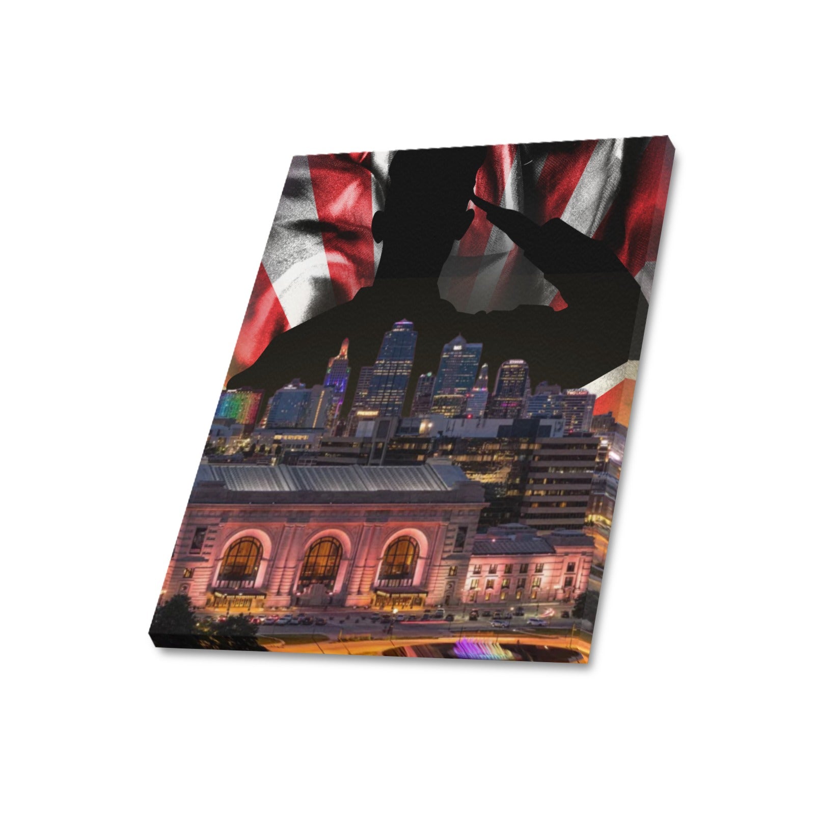 KC Veterans Skyline Series: Limited Edition Framed Canvas Print