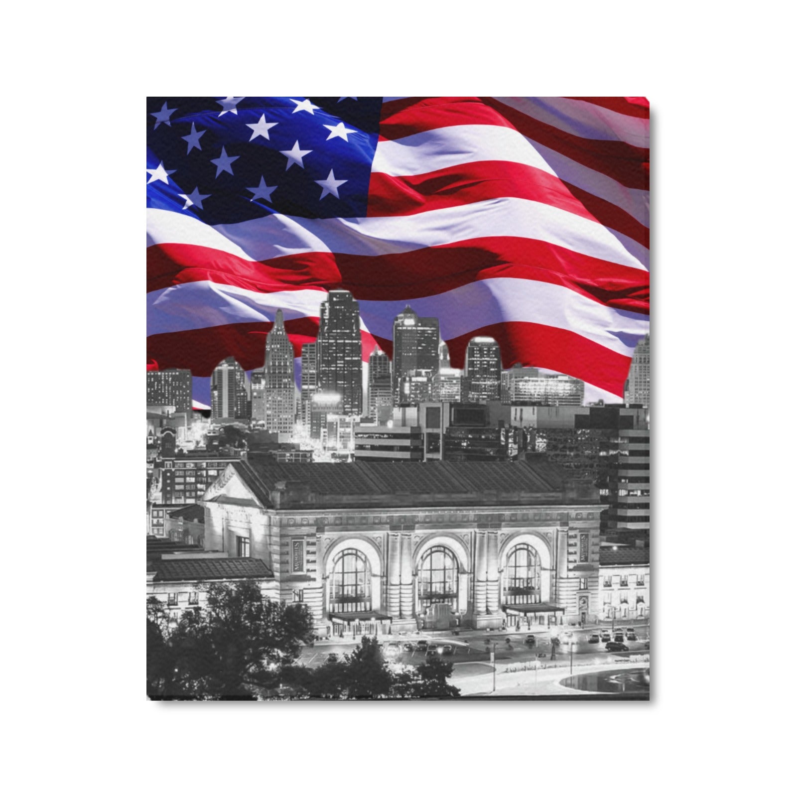 KC Veterans Skyline Series: Limited Edition Framed Canvas Print