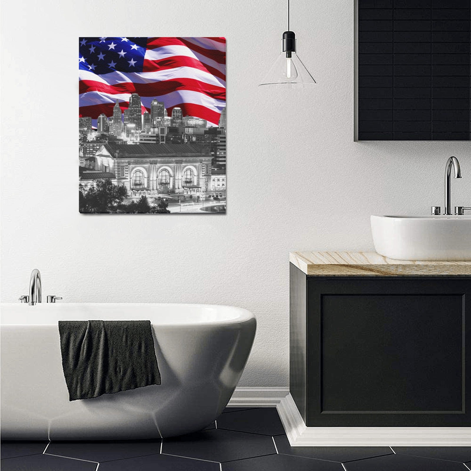 KC Veterans Skyline Series: Limited Edition Framed Canvas Print