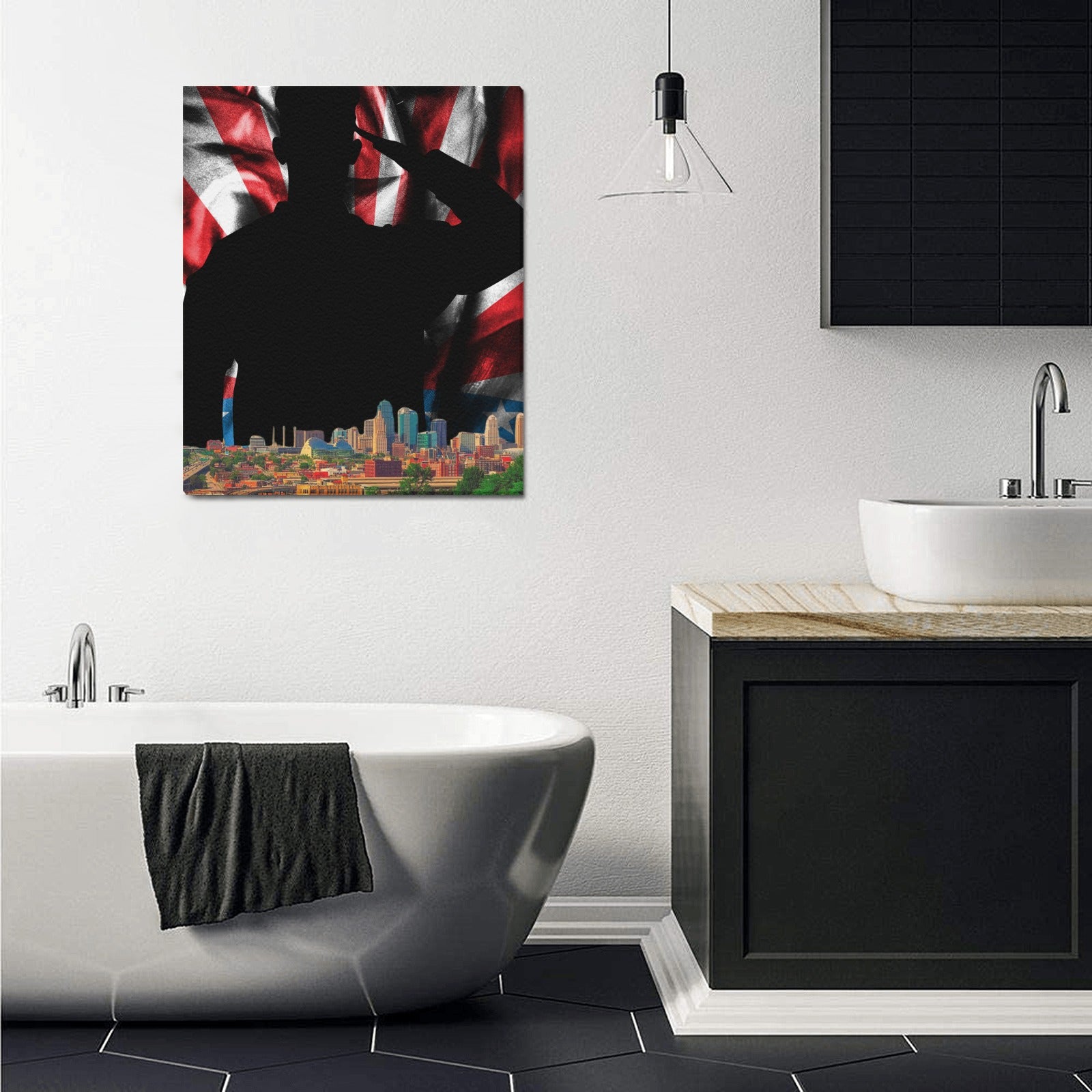 KC Veterans Skyline Series: Limited Edition Framed Canvas Print