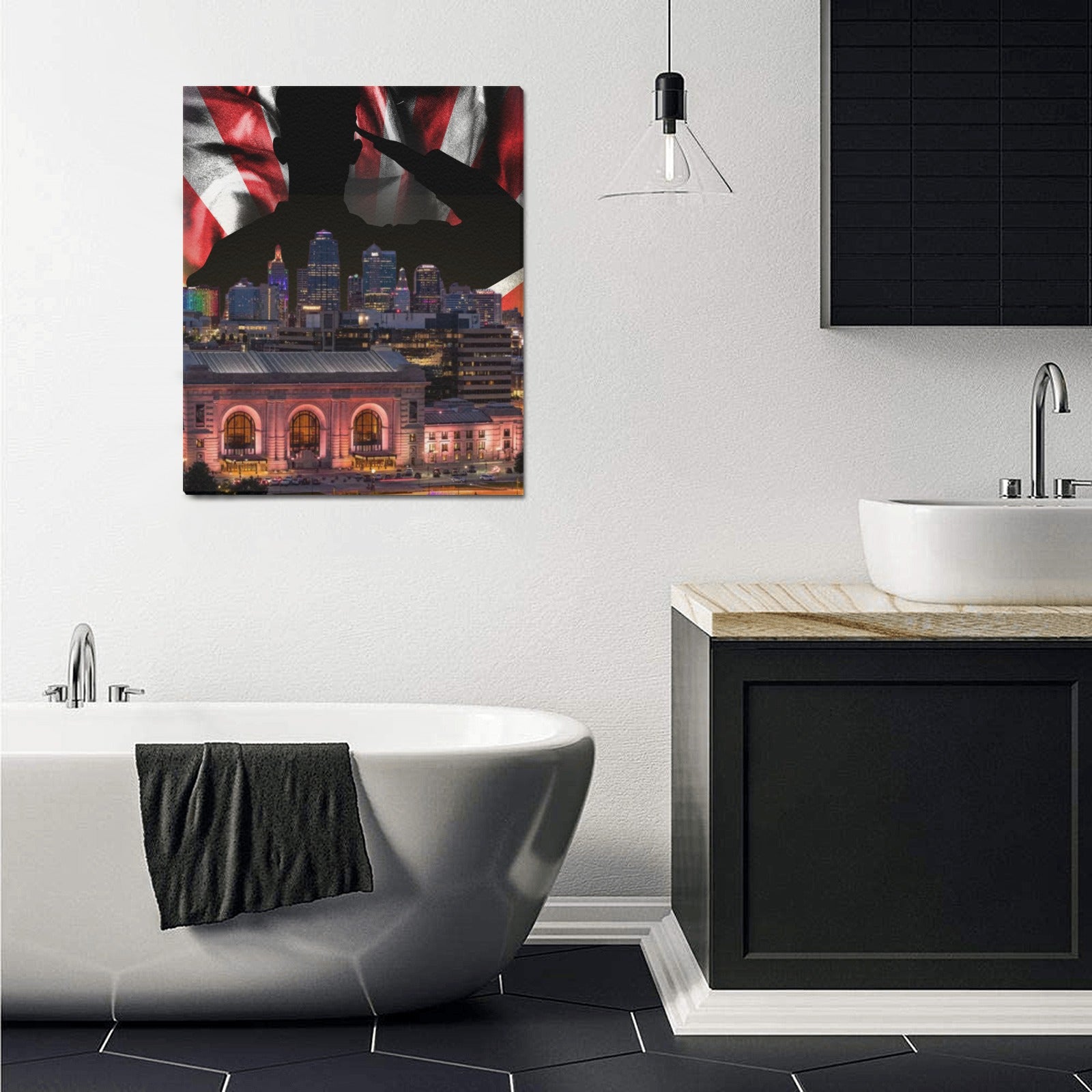 KC Veterans Skyline Series: Limited Edition Framed Canvas Print