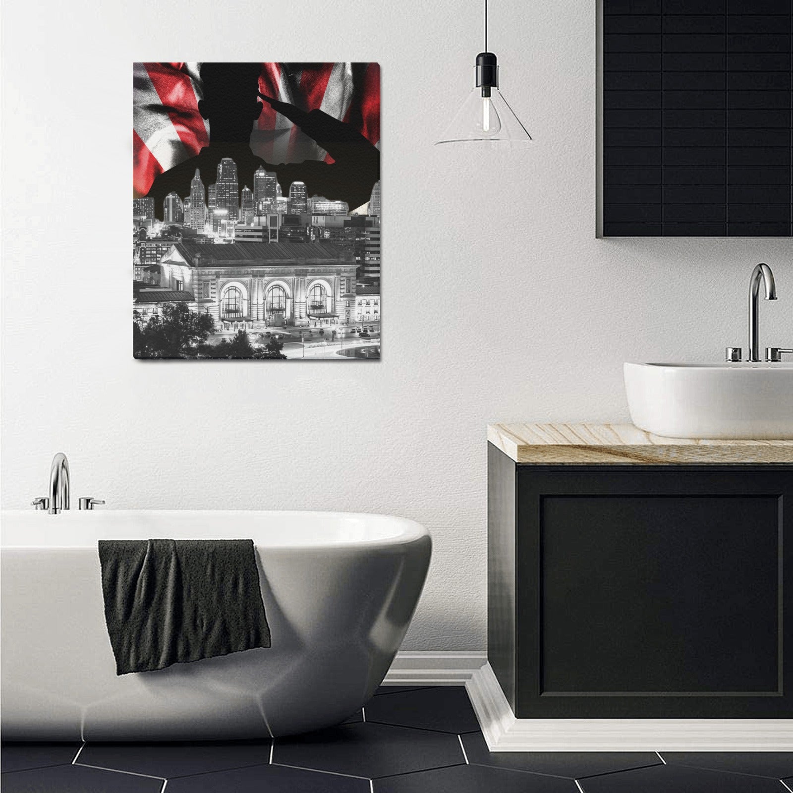 KC Veterans Skyline Series: Limited Edition Framed Canvas Print