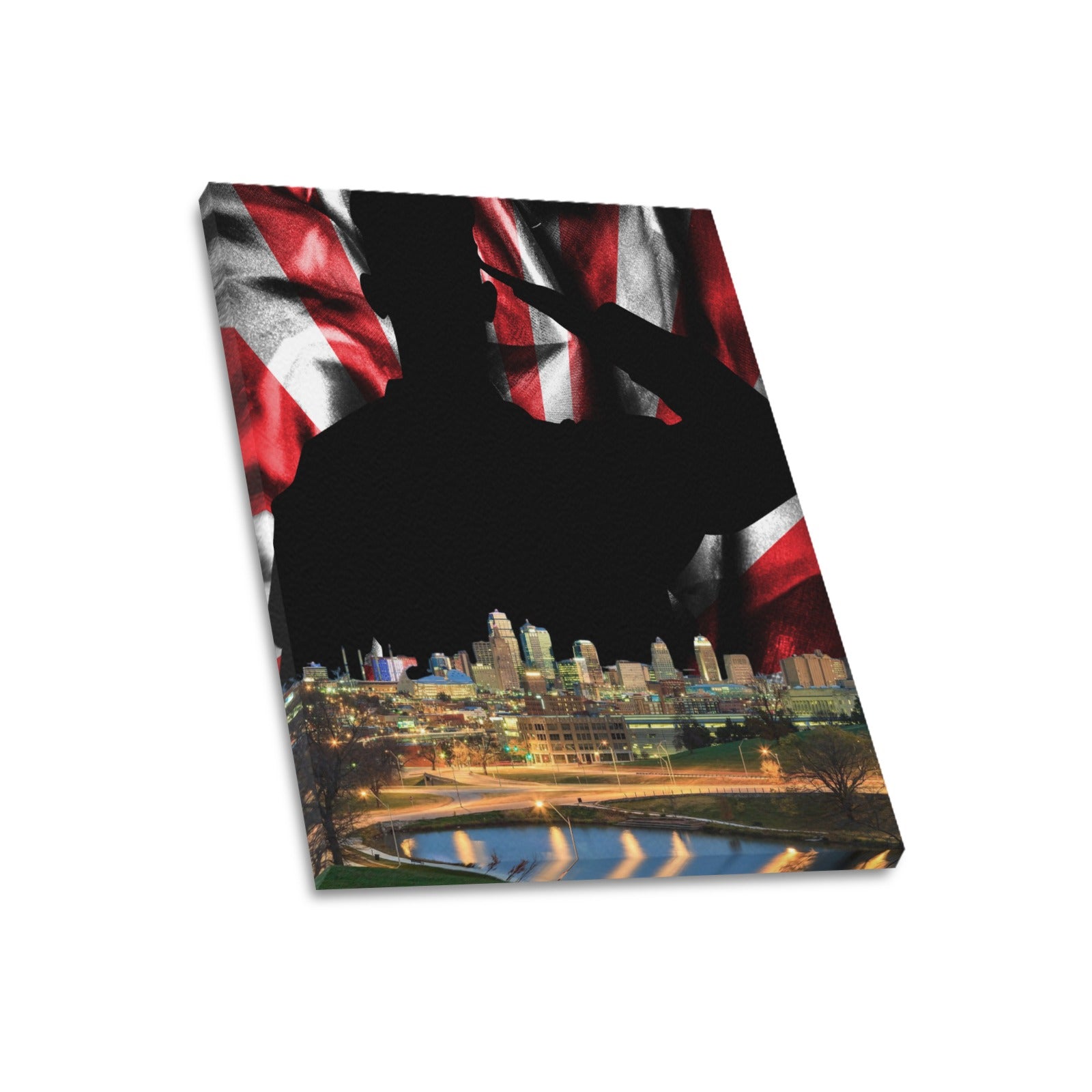 KC Veterans Skyline Series: Limited Edition Framed Canvas Print