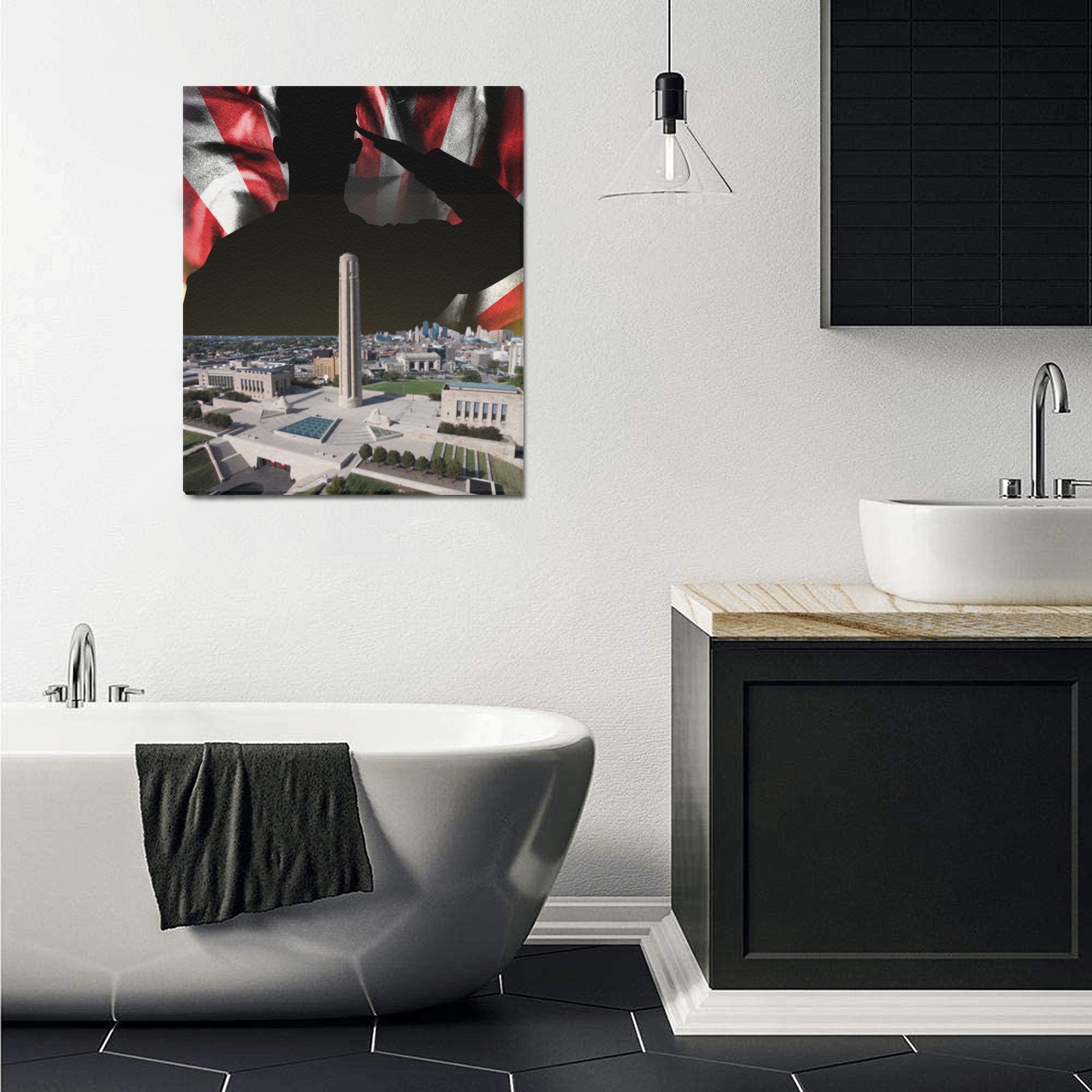 KC Veterans Skyline Series: Limited Edition Framed Canvas Print