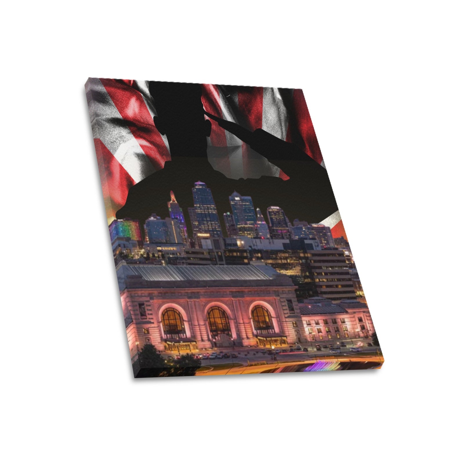 KC Veterans Skyline Series: Limited Edition Framed Canvas Print